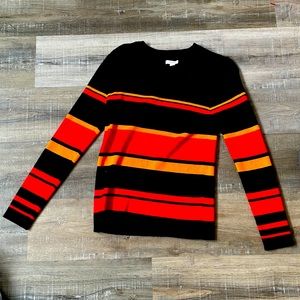 Red, orange and black sweater. Never been worn